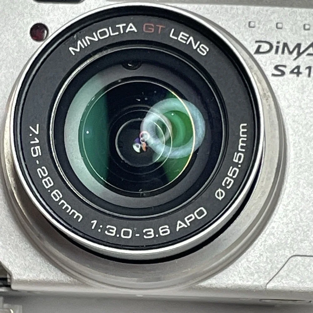 Minolta DiMAGE S414 4MP Digital Camera with 4x Optical Broken Battery Latch READ